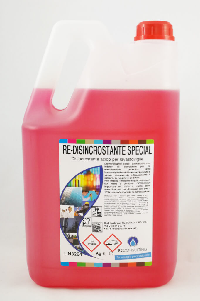 Detergente disincrostante per lavastoviglie